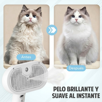 Cepillo vapor elimina pelo mascotas