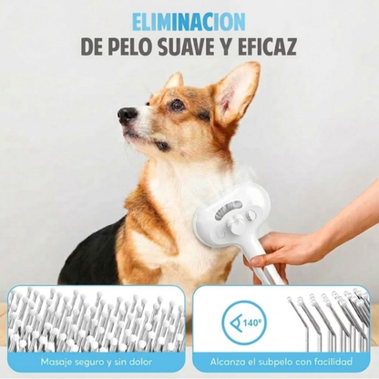 Cepillo vapor elimina pelo mascotas
