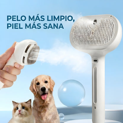 Cepillo vapor elimina pelo mascotas