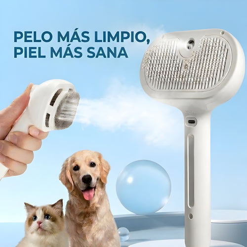 Cepillo vapor elimina pelo mascotas