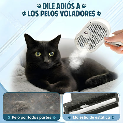 Cepillo vapor elimina pelo mascotas