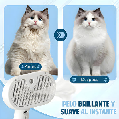 Cepillo vapor elimina pelo mascotas