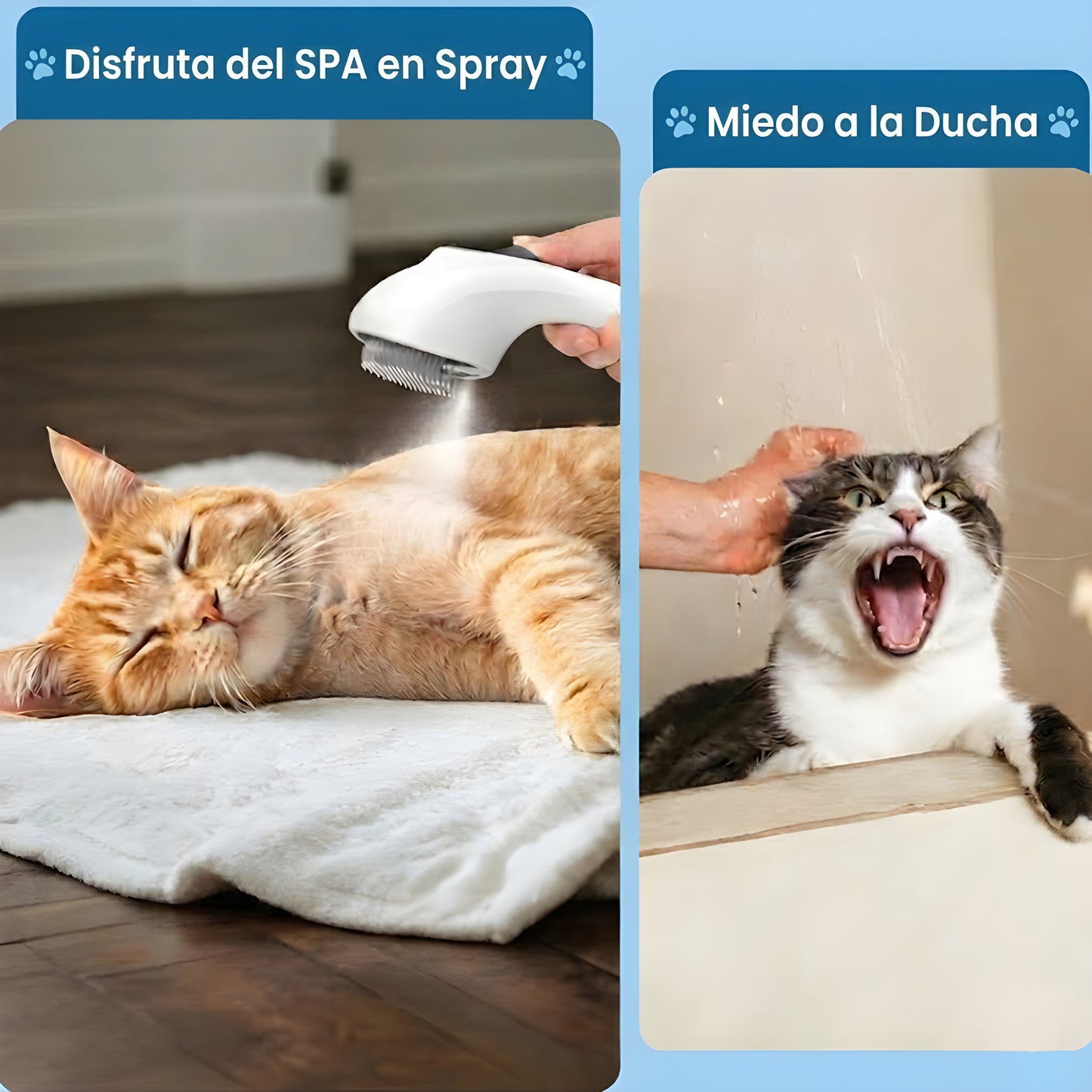 Cepillo vapor elimina pelo mascotas